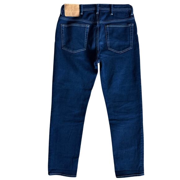 ACNE Studios Bla Konstant River Cobalt Blue White Stitched Tapered Jeans Size 30 - Picture 2 of 8